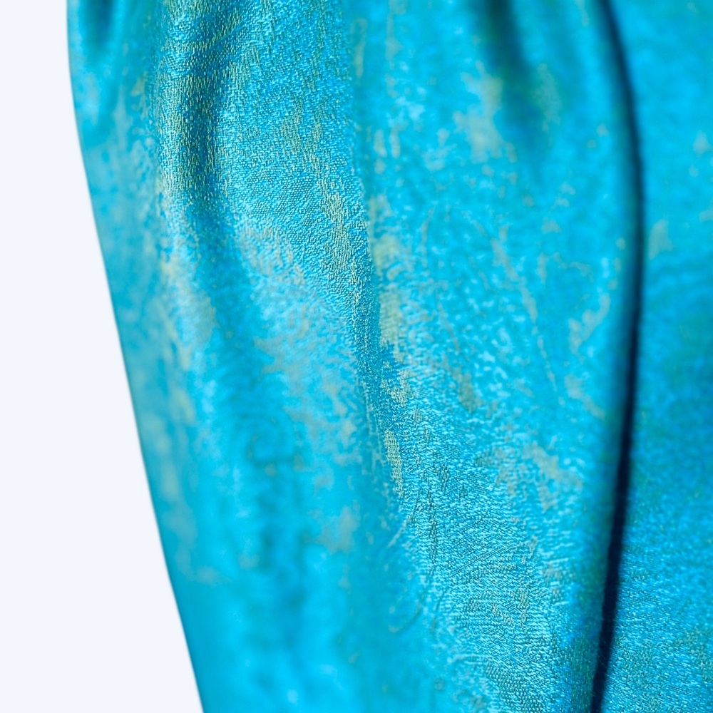 Splendid Pashmina Scarf/Shawl/Wrap Teal & Olive Green. 26” x 74”. $16. - Picture 4 of 5